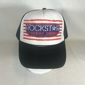Rockstar Energy Drink USA American Flag Snapback Trucker Baseball Cap Hat